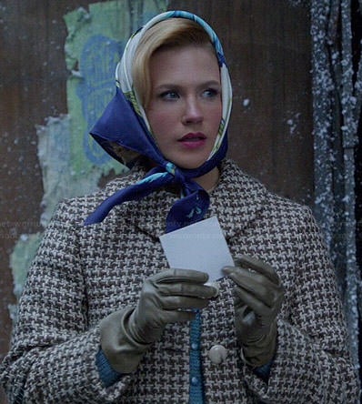 Betty’s brown houndstooth coat on Mad Men