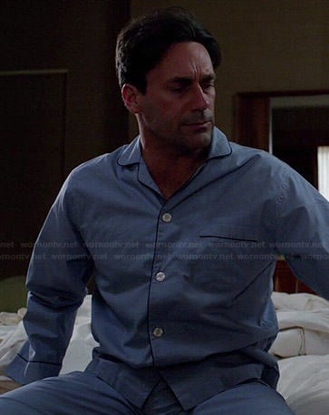 Don’s blue pajamas on Mad Men