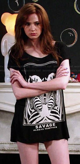 Eliza’s ‘SAVAGE Always Together’ Zebra Tee on Selfie