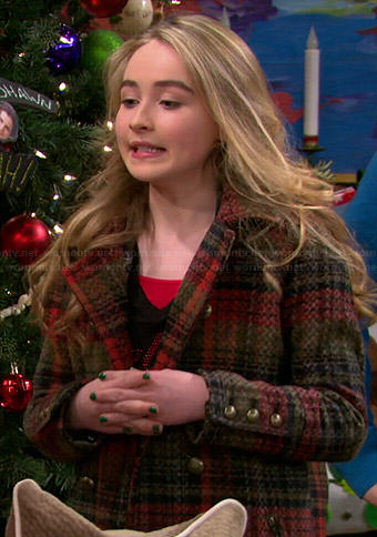 Maya’s plaid coat on Girl Meets World