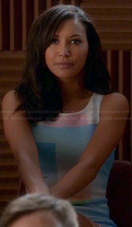Santana’s pastel graphic dress on Glee