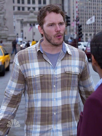 Andy’s brown and blue plaid shirt on Parks and Recreation