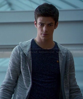 Barry’s grey heathered knit hoodie on The Flash