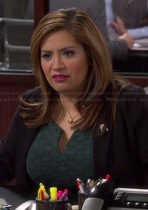 Cristela’s green woven dress on Cristela
