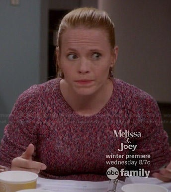 Daphne’s pink marled sweater on Switched at Birth