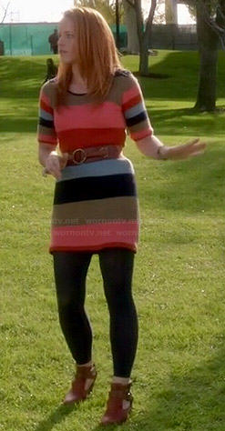 Daphne’s striped sweater dress on Switched at Birth