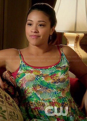 Jane’s pineapple print dress on Jane the Virgin