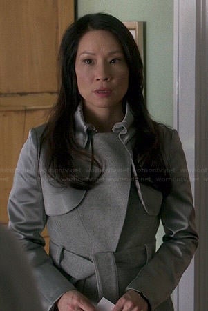 Joan’s grey coat on Elementary