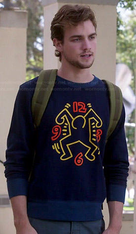 Josh’s graphic sweater on Switched at Birth