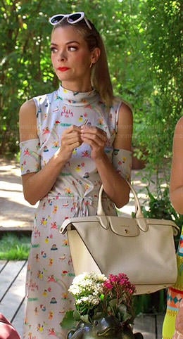 Lemon’s novelty printed cold-shoulder dress on Hart of Dixie