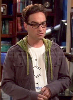 Leonard’s paradox molecule shirt on The Big Bang Theory