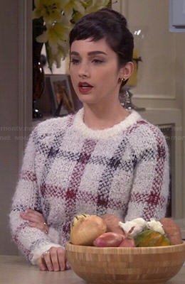 Mandy’s checked sweater on Last Man Standing