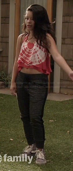 Mariana’s red tie dyed crop top on The Fosters