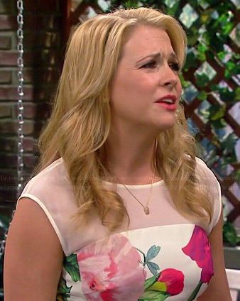 Mel’s floral dress on Melissa and Joey