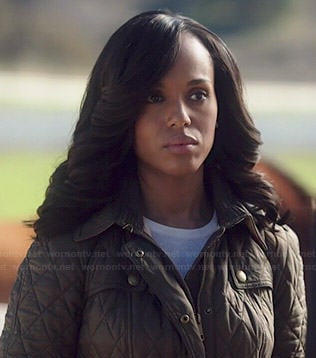 Olivia’s khaki quilted jacket on Scandal