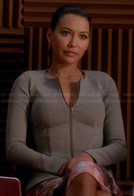 Santana’s grey peplum jacket on Glee