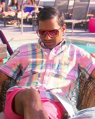 Tom’s pastel plaid shirt on Parks and Recreation