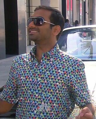 Tom’s triangle printed shirt on Parks and Recreation