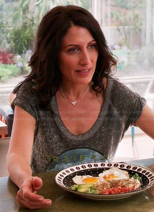 Abby’s grateful graphic tee on Girlfriends Guide to Divorce