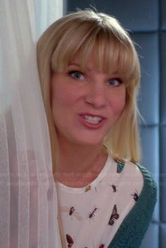 Brittany’s butterfly print top on Glee