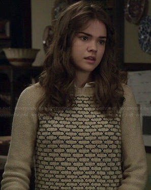 Callie’s embroidered front sweater on The Fosters