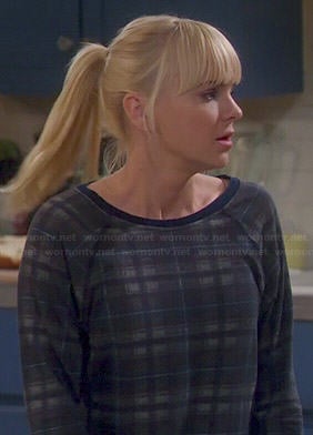 Christy’s plaid sweater on Mom