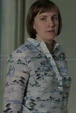 Hannah’s African safari print top on Girls