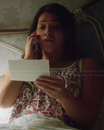 Jane’s paisley printed nightie on Jane the Virgin