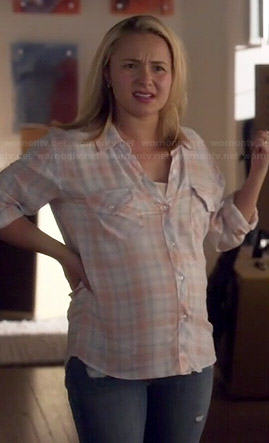 Juliette’s pastel plaid shirt on Nashville