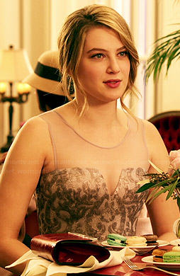 Kara’s sequinned illusion dress in Paris on Red Band Society