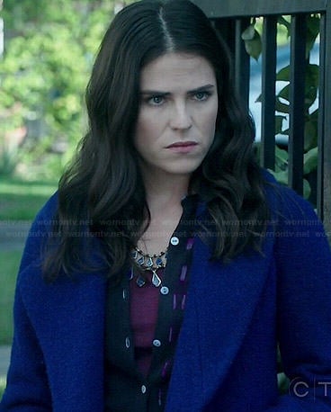 Laurel’s blue coat on How to Get Away with Murder