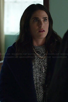 Laurel’s marled cable knit sweater on How to Get Away with Murder