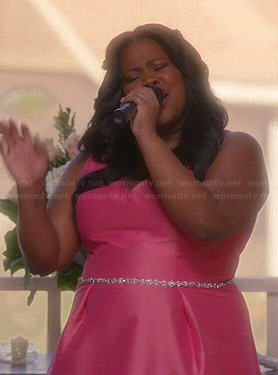 Mercedes’s pink bridesmaid dress on Glee