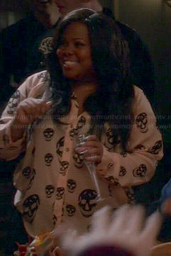Mercedes’s skull print blouse on Glee
