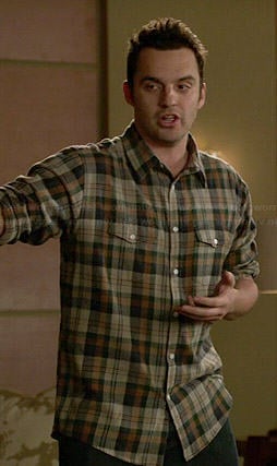 Nick’s grey/multi-colored plaid shirt on New Girl