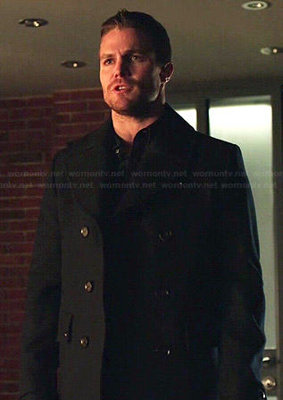Oliver’s pea coat on Arrow