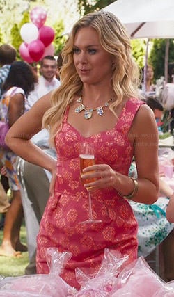 Shelby’s orange floral and check print dress on Hart of Dixie