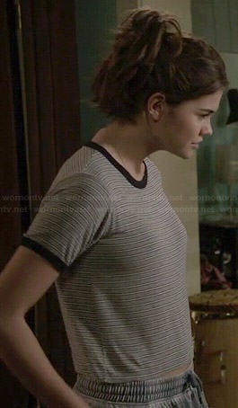 Callie’s grey striped tee on The Fosters