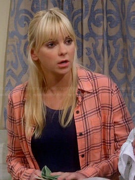 Christy’s orange checked shirt on Mom