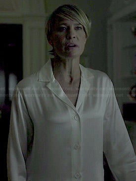 Claire’s white pajamas on House of Cards