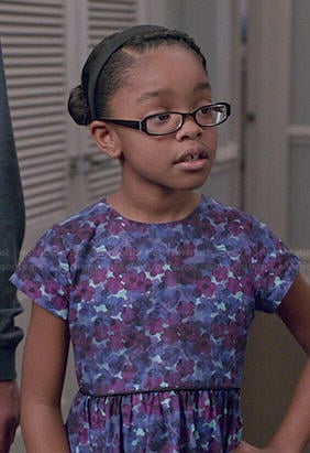 Diane’s purple and blue floral dress on Black-ish