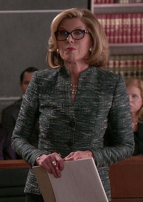 Diane’s green flecked jacket on The Good Wife