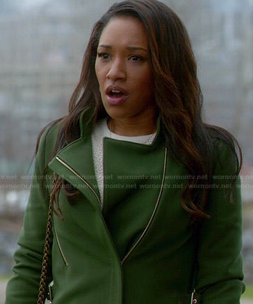 Iris’s green coat on The Flash
