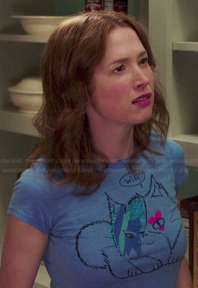 Kimmy’s Bowie Cat tee on Unbreakable Kimmy Schmidt