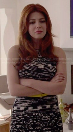 Louise’s black and white knit dress on Revenge
