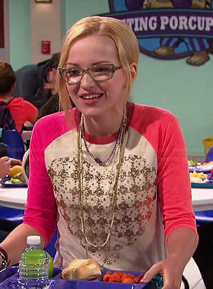 Maddie’s metallic heart top on Liv and Maddie