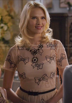 Magnolia’s bow print dress on Hart of Dixie