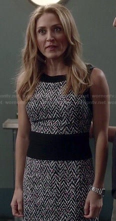 Maura’s chevron tweed dress on Rizzoli and Isles