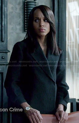 Olivia’s black textured jacket on Scandal