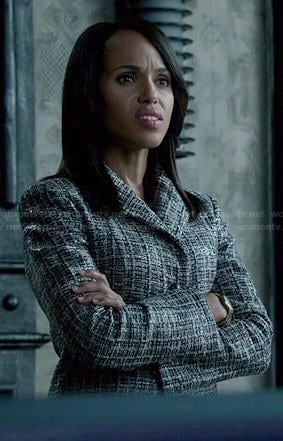 Olivia’s black and white tweed jacket on Scandal
